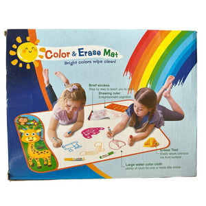 Color & Erase Mat - Bright Colors Wipe Clean, A Colorful Creative Game 3+